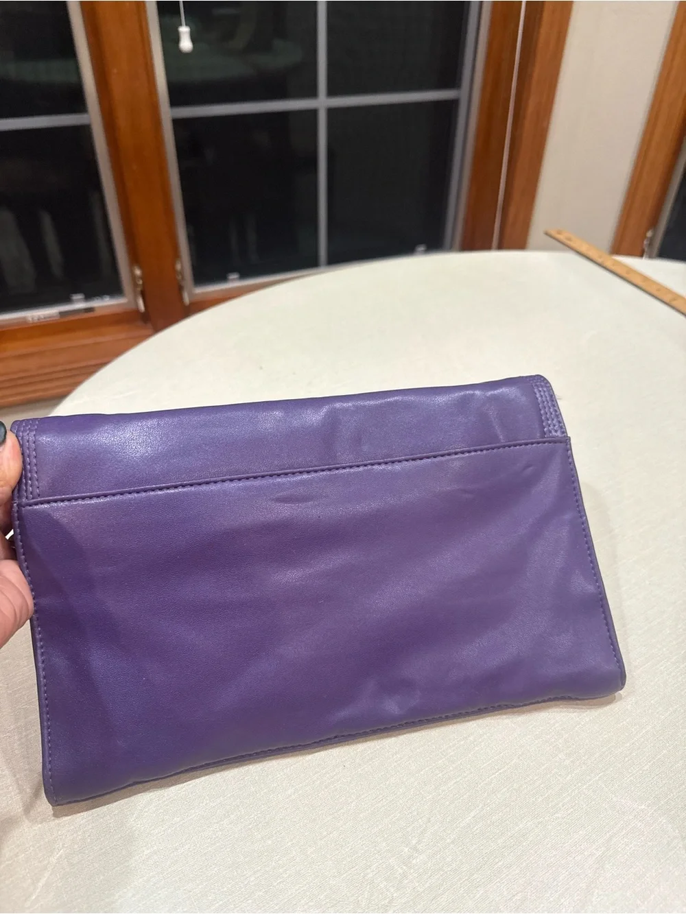 Purple Envelope Clutch Bag - Sleek Women's Evening Purse